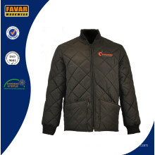 Workwear Poliéster Pongee Impermeável Dimond Quilted impermeável Work Jacket Workwear Casacos de Inverno